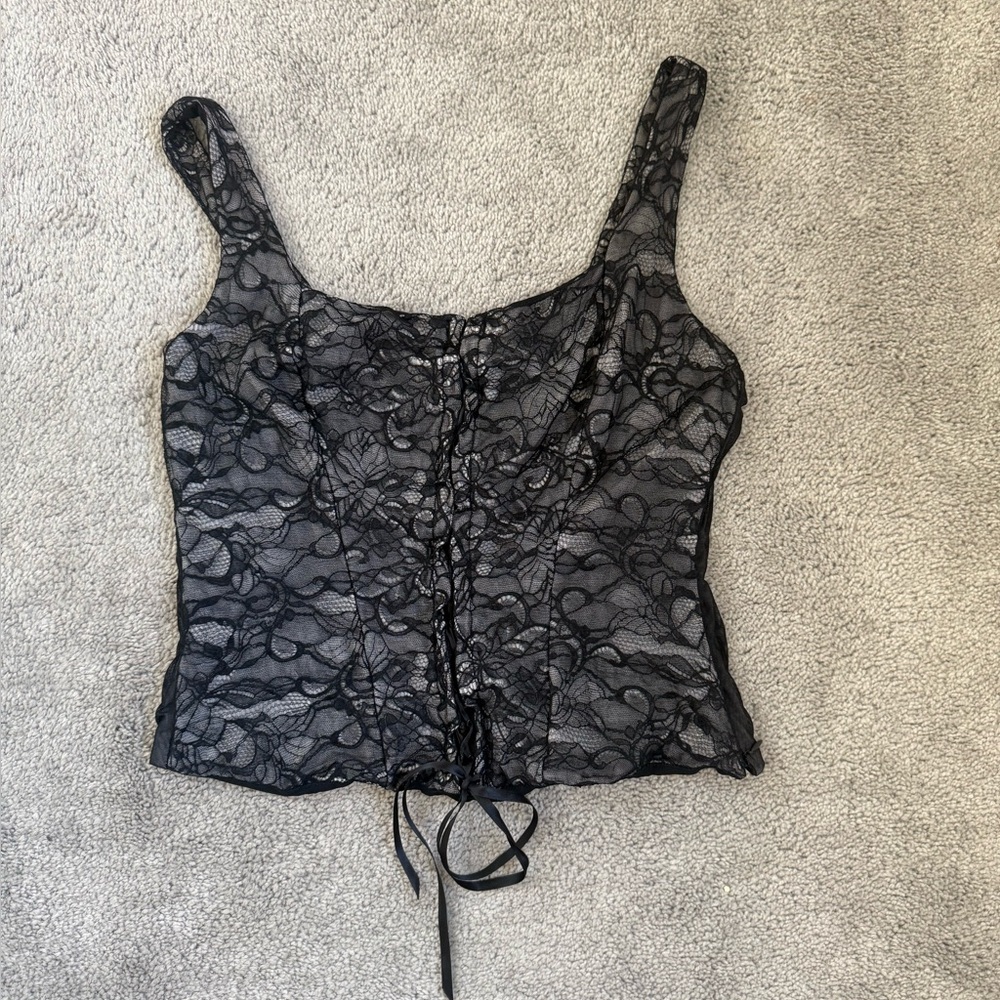 Vintage Y2K 2000s cache lace corset top